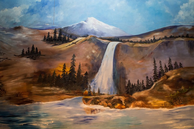 Baptistry painting at United Cornerstone Missionary Baptist Chur