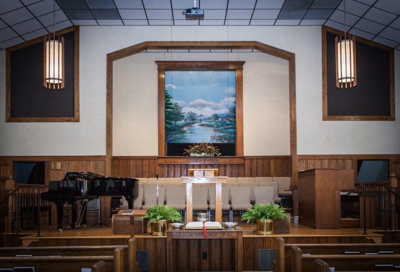 Bethany Baptist Church closer view from sanctuary