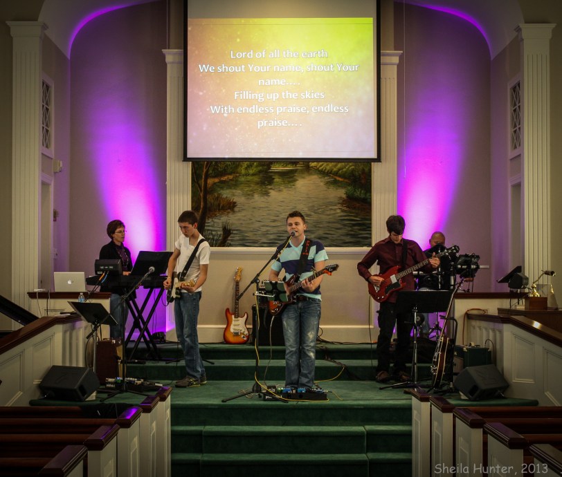 Matt sings at Wakefield Central Baptist Church