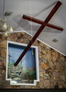 Temple Baptist baptistry from the left side