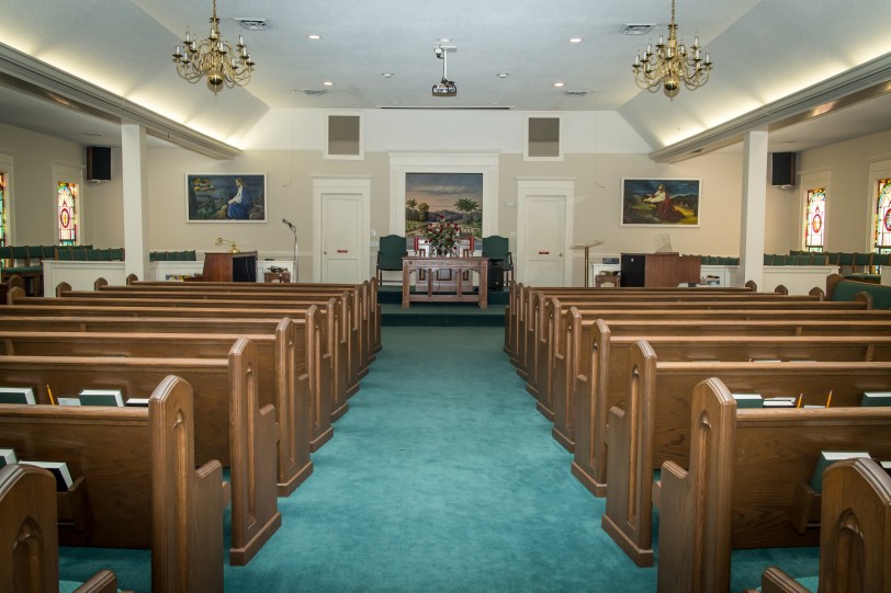 Arlington First Baptist from the back of the sanctuary