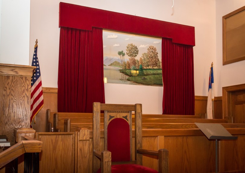 wallburg Baptist Church baptistry painting from left side