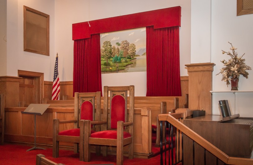 wallburg Baptist Church baptistry painting from right side