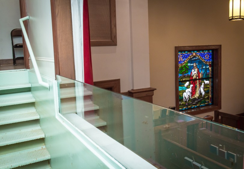 Wallburg Baptist Church from baptistry inside left